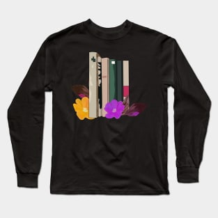 Books with flowers Long Sleeve T-Shirt